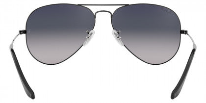 F47 RAY-BAN AVIATOR LARGE METAL RB3025 004/78 58 GUNMETAL / BLUE GRADIENT GRAY  POLARIZED