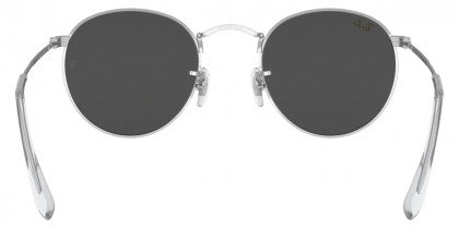 RB182 RAY-BAN ROUND METAL RB3447 9198B1 53 SILVER  DARK GRAY