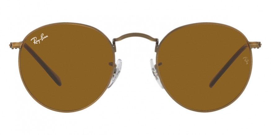 RB183 RAY-BAN ROUND METAL RB3447 922833 50 ANTIQUE GOLD / BROWN