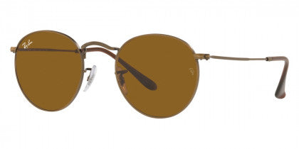 RB183 RAY-BAN ROUND METAL RB3447 922833 50 ANTIQUE GOLD / BROWN