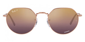 RB195 RAY-BAN JACK RB3565 9202G9 51 ROSE GOLD RED MIRRORED