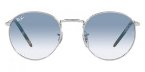 F305 RAY-BAN NEW ROUND RB3637 003/3F 53 SILVER / CLEAR GRADIENT BLUE