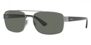 F276 RAY-BAN RB3687 004/58 58 GUNMETAL / GREEN POLARIZED