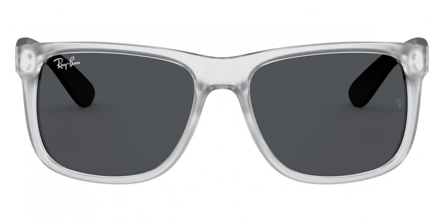 F200 RAY-BAN JUSTIN RB4165 651287 55 RUBBER TRANSPARENT / DARK GRAY