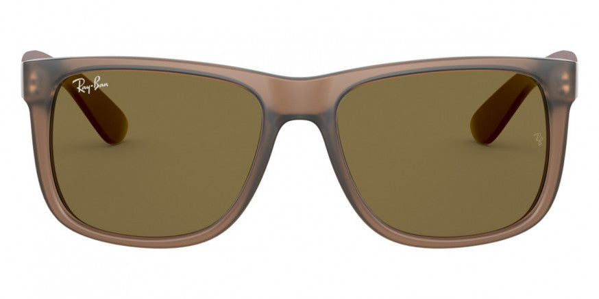 G10F RAY-BAN JUSTIN RB4165F 651073 58 RUBBER TRANSPARENT LIGHT BROWN / DARK BROWN