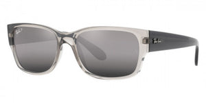 RB078 RAY-BAN RB4388 6647G3 55  TRANSPARENT GRAY / SMOKE POLARIZED