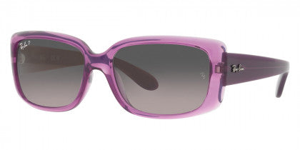 RB086 RAY-BAN RB4389 6443M3 58  TRANSPARENT VIOLET / GRAY GRADIENT POLARIZED