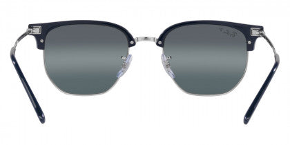 RB097 RAY-BAN NEW CLUBMASTER RB4416 6656G6 53 BLUE SILVER / BLUE MIRRORED POLARIZED