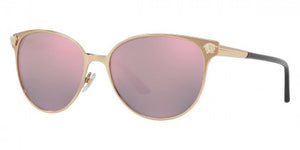 VE123 VERSACE VE2168 14095R 57 PINK GOLD / DARK GRAY MIRRORED PINK