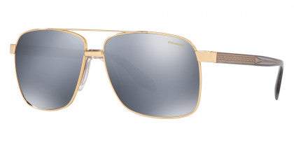 VE143 VERSACE VE2174 1002Z3 59 GOLD / DARK GREY MIRRORED SILVER POLARIZED