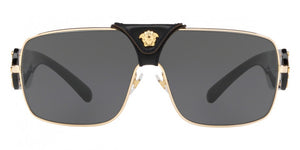 VE124 VERSACE VE2207Q 100287 138 GOLD / GRAY